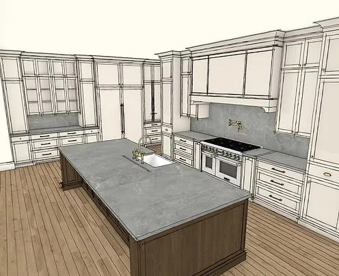 Kitchen 3D model in Chief Architect
